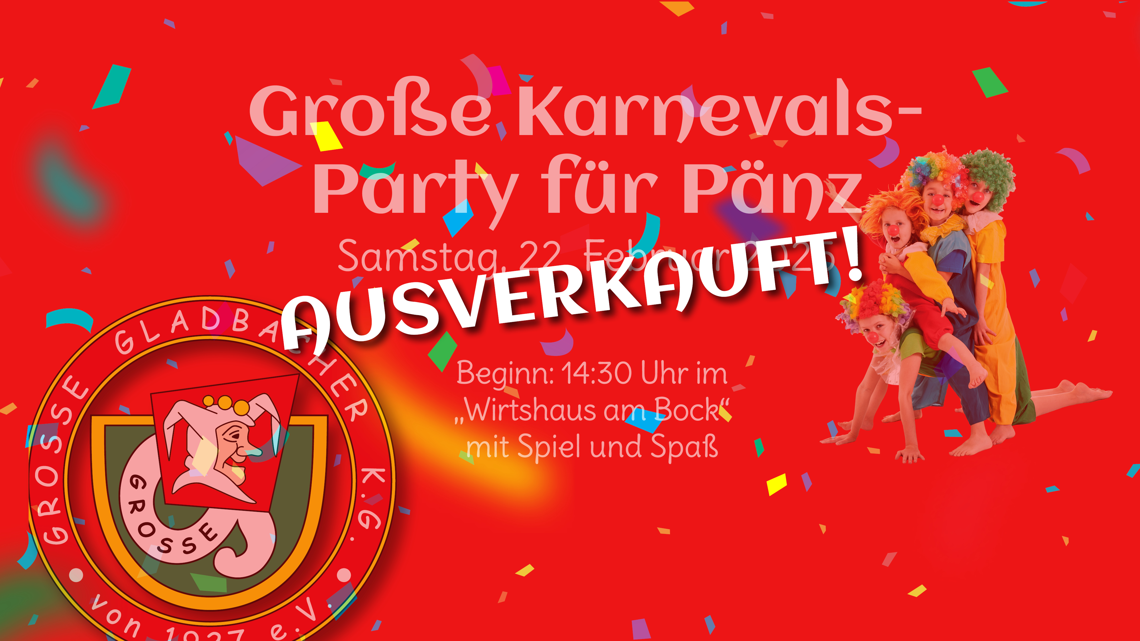 Karnevals-Party für Pänz 2025 - Bergisch Gladbach Karnevals-Party für Pänz 2025 - Bergisch Gladbach